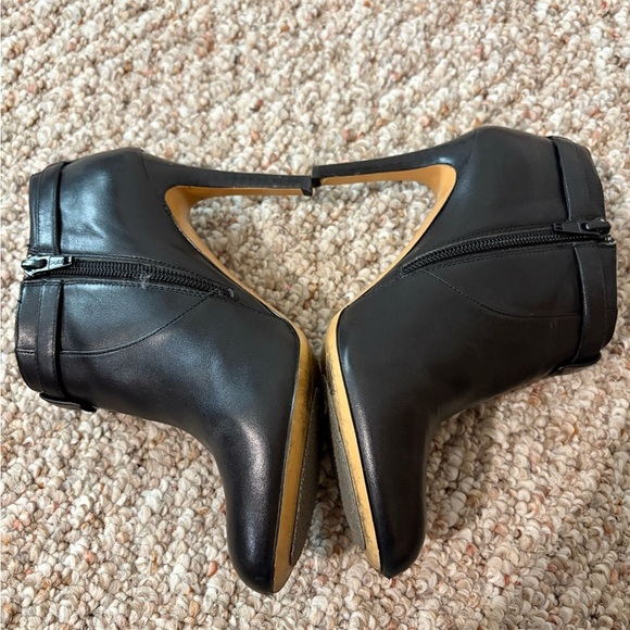 Coach Salene Black Leather Ankle Boot Bootie Size 6B - Picture 4 of 9